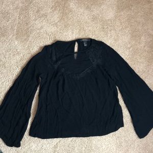 🦋F21 Black Long Sleeve Blouse